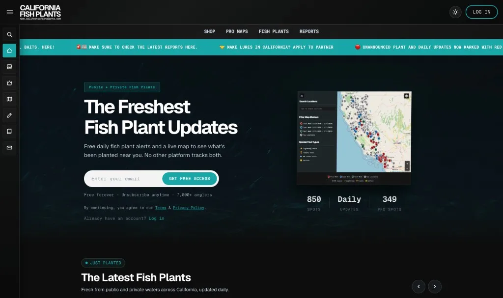 A website with a clear place to join the list